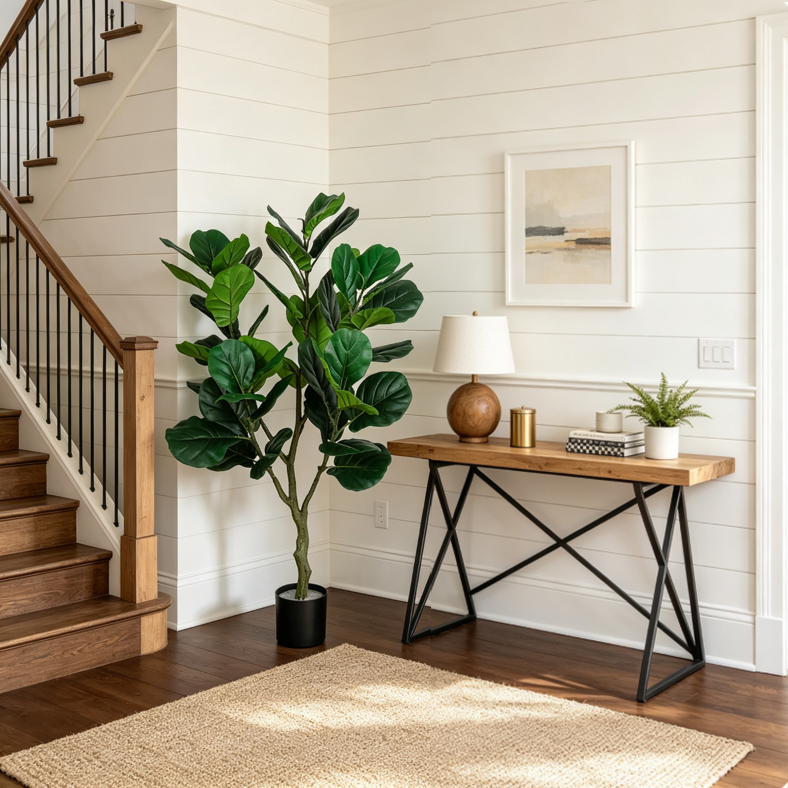 135cm Artificial Fiddle Leaf F - Ficus Lyrata Tree のレビューと価格