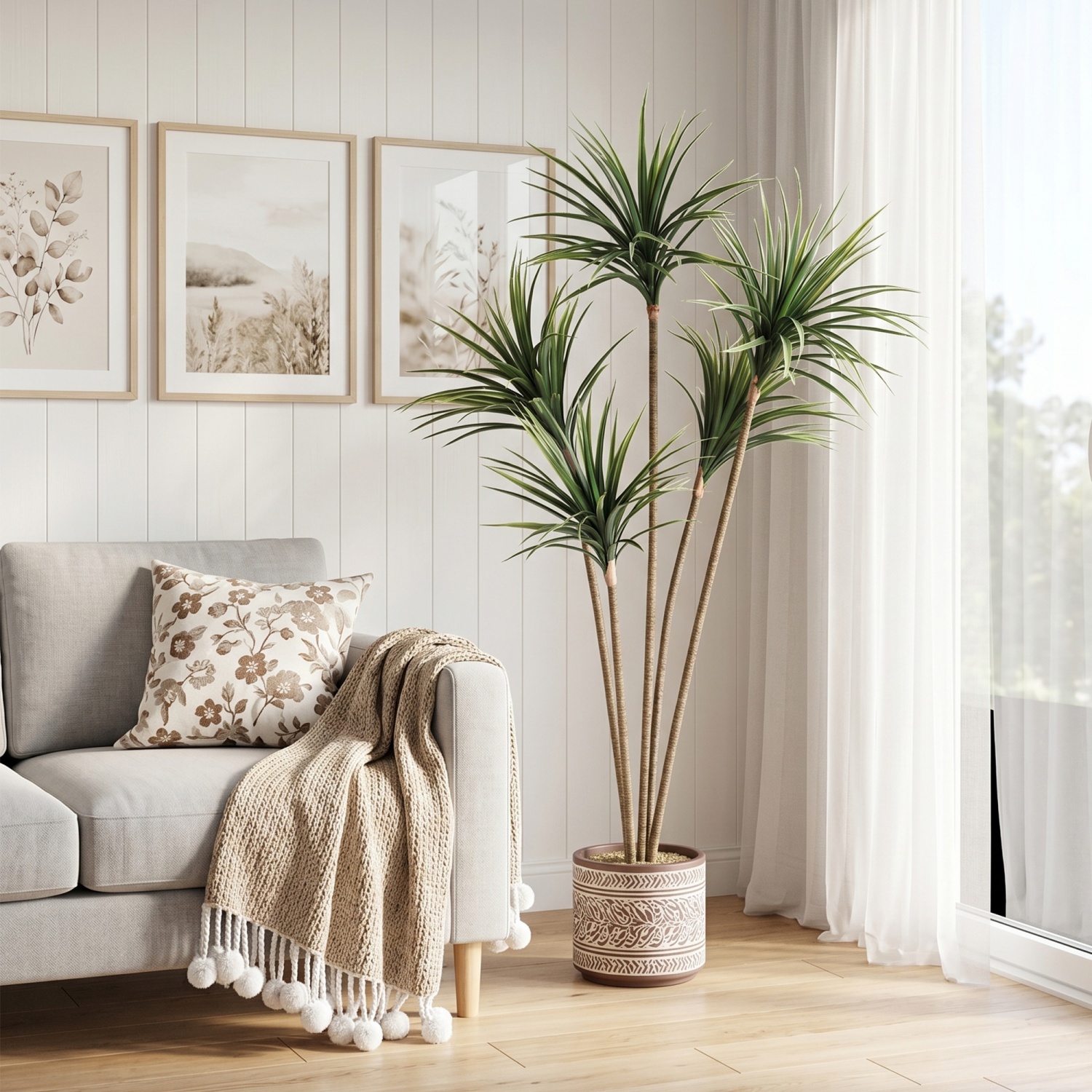 4.27FT/5 FT Artificial Dracaen - Dracaena Marginata のレビューと価格