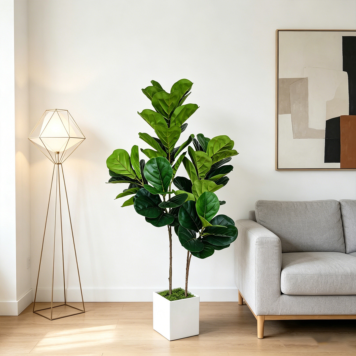 130cm/4.3ft Artificial Ficus L - Ficus Lyrata Tree のレビューと価格