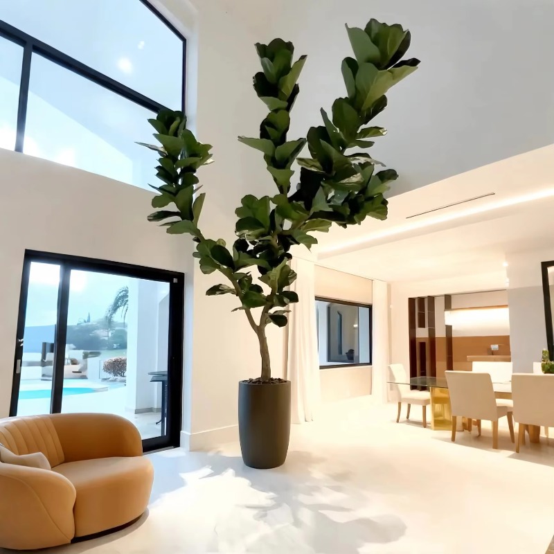 Artificial Plants Indoor Potte - Ficus Lyrata Tree のレビューと価格