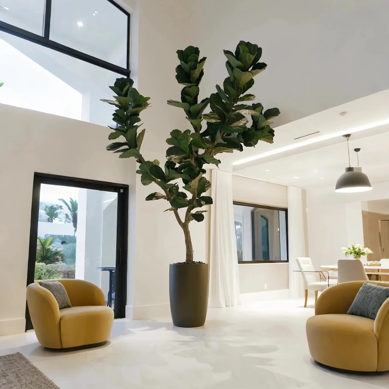 Artificial Plants Indoor Potte - Ficus Lyrata Tree のレビューと価格