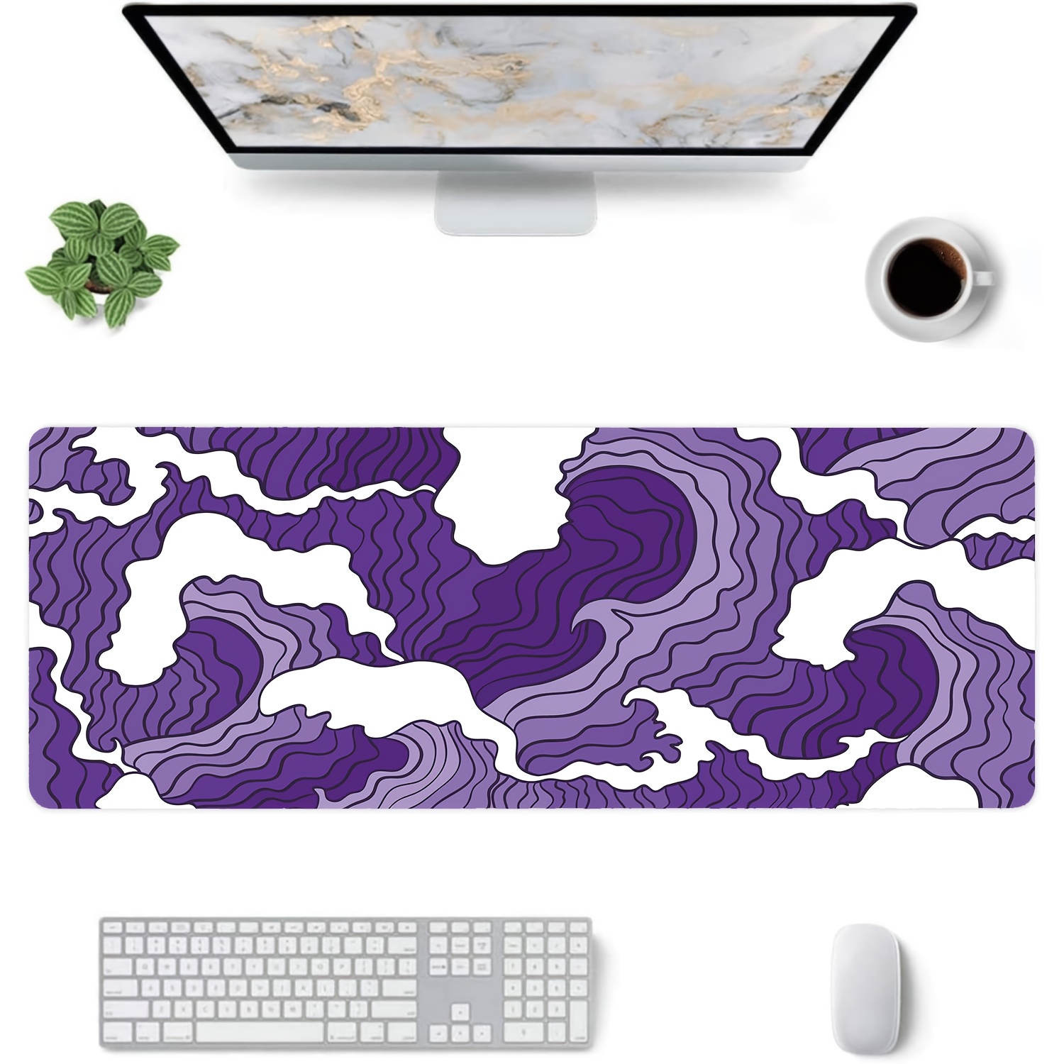 Purple and white waves Art Des - Tradescantia Purple のレビューと価格