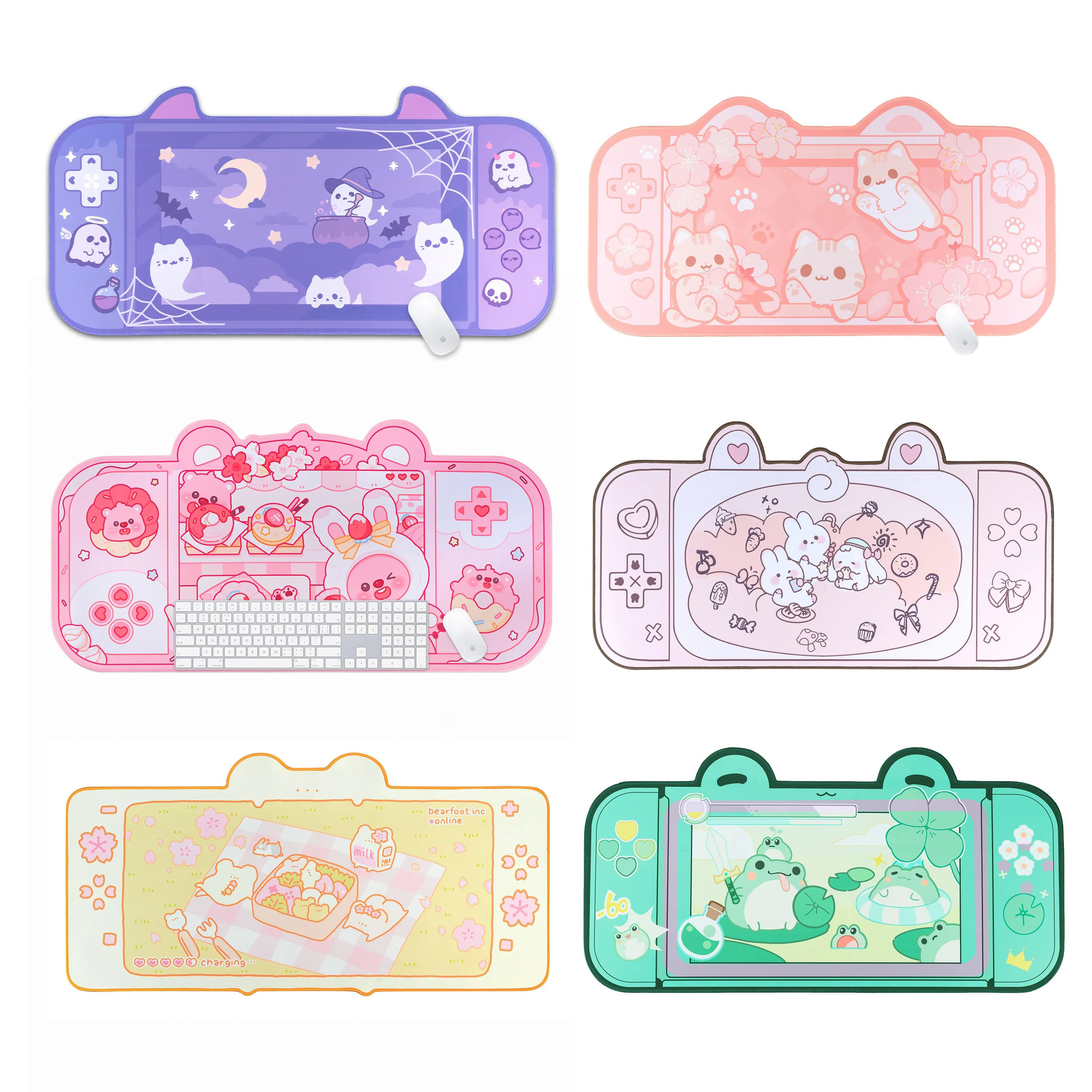 Kawaii Animals Desktop Keyboar - Tradescantia Purple のレビューと価格