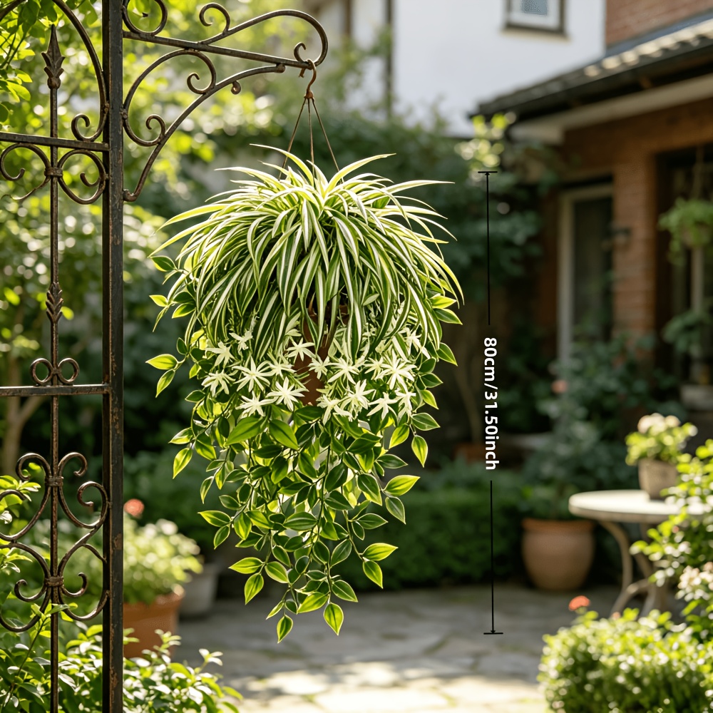 4pc Faux Spider Plant Hanging  - Spider Plant Hanging のレビューと価格