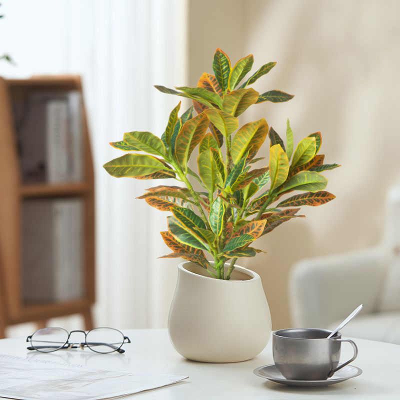 24-41cm Artificial Plants Fake - Ficus Lyrata Tree のレビューと価格