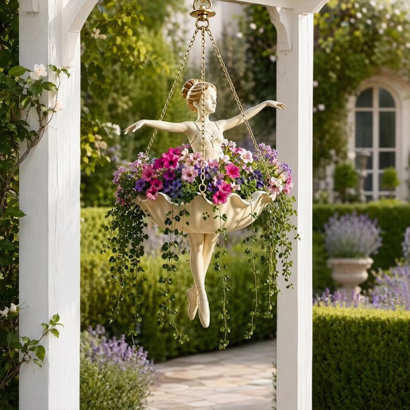 Resin Ballet Dancer Hanging Pl - Spider Plant Hanging のレビューと価格