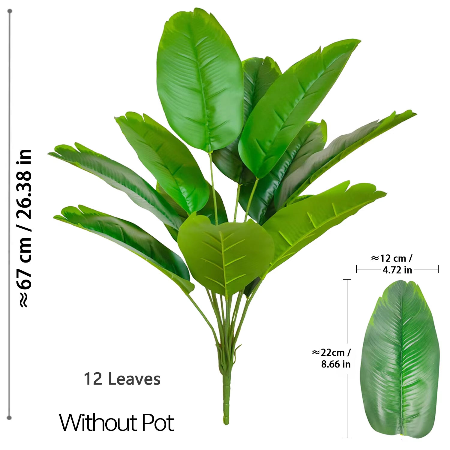 67-112cm Artificial Plants Lar - Ficus Lyrata Tree のレビューと価格