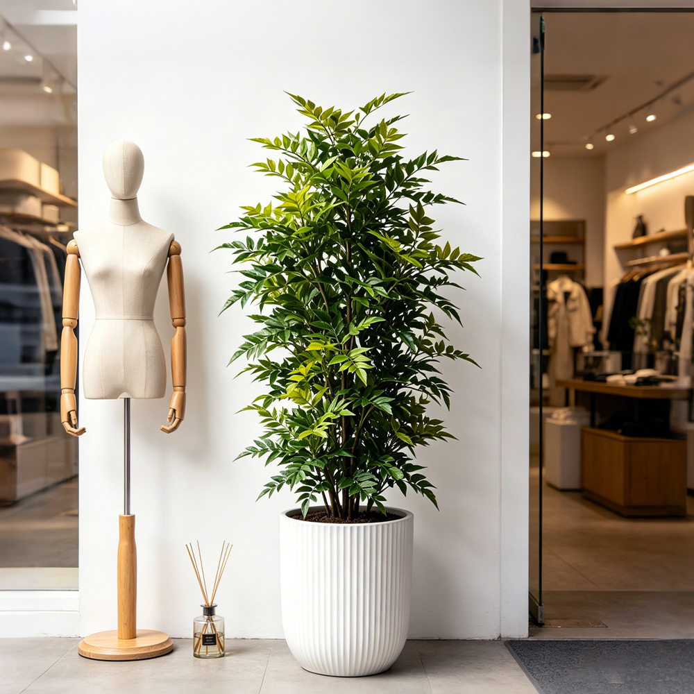 73-135cm Artificial Nandina Pl - Ficus Lyrata Tree のレビューと価格