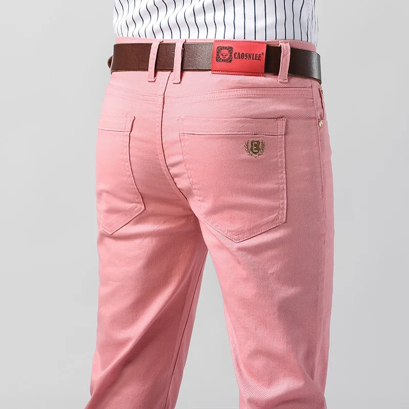 5 Colors Men's Colorful Denim  - Aglaonema Red のレビューと価格